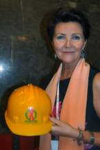 The wife of ex-president of Poland with our helmet