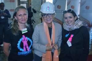 Action-team with the EU-Commissar at Congress