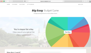 Big Easy Budget Game Home Page