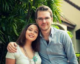 Jade with her husband, Toby