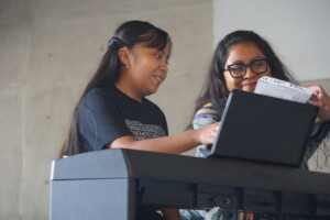 one of our students in the final showcase