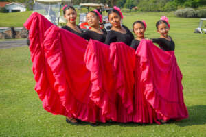 our students do a presentation of folk dance