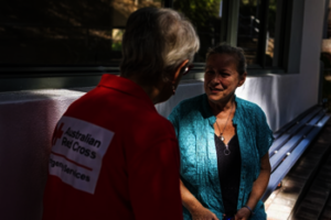 Vicky with volunteer at Lismore Recovery Centre