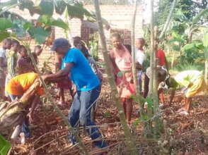 The Site for the Pit Latrine Being Prepped