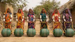 Rolling water containers for women