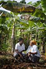 Beatrice and her loan officer Abena.