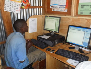 Tom, working on the newsletter