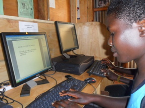 working on the computer