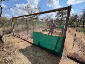 Enclosure being built