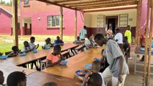 Children having lunch