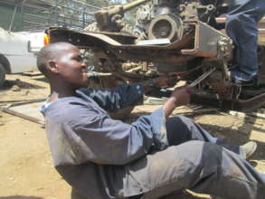 A Safe Spaces mechanic hard at work