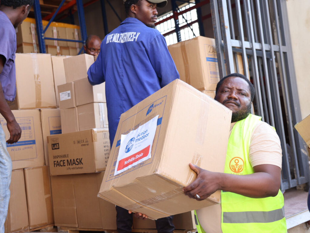 Aid cargo transported on behalf of Action Medeor