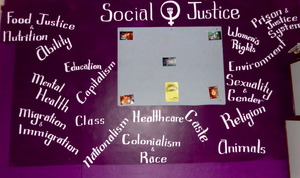 Volunteer Katelyn Painted Our Social Justice Wall