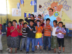 Each student received a toothbrush and toothpaste