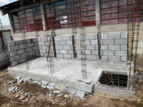 Construction in progress for new, clean bathrooms!
