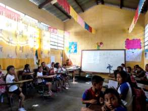 Students in the new classroom