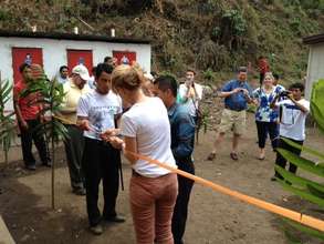 Rosemary, our Executive Director, cuts the ribbon