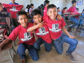 San Juan Mirador students with Trailside t-shirts