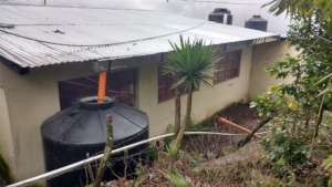 New piping carries water to the tank in Panimaquip