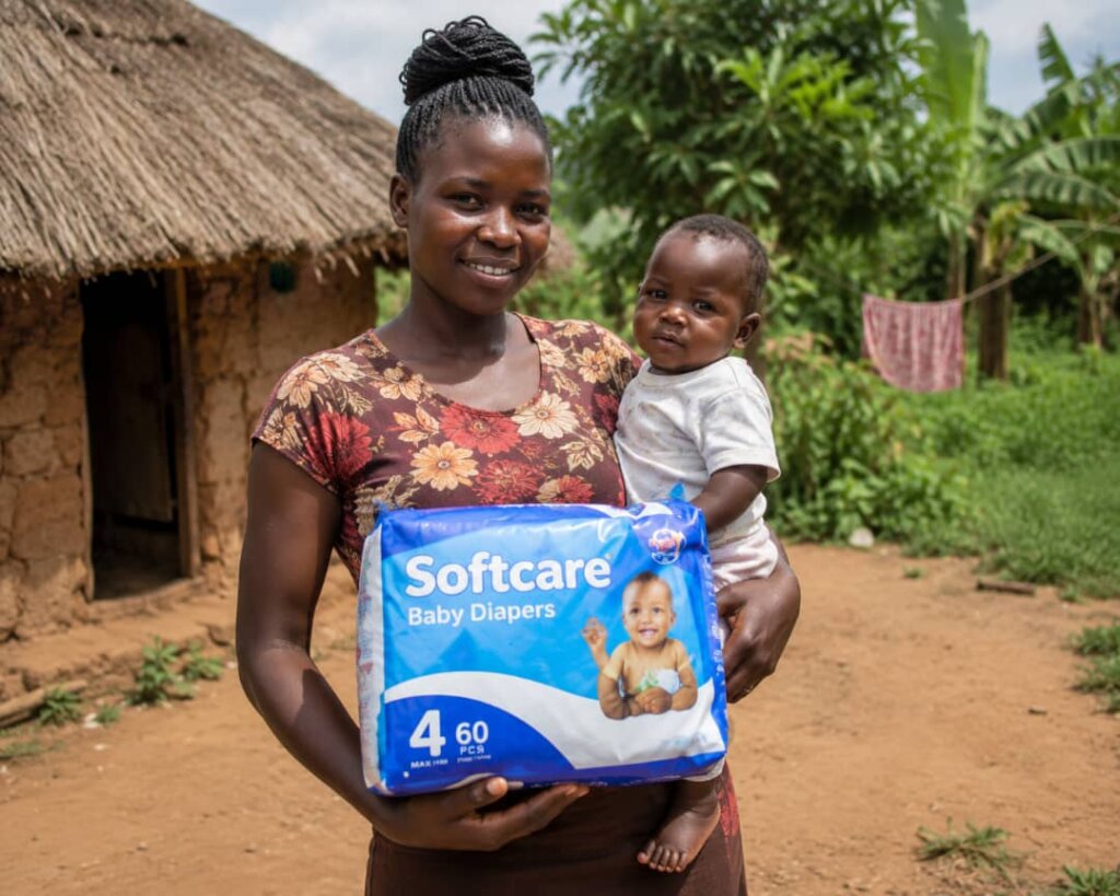First Time Diapers for Rural Babies in Tororo