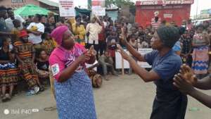 YOCUPA  actors giving a public theatrical show