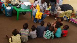 Centre Manager telling a story