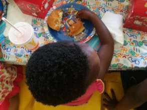 Enjoying a lovely treat from McDonalds