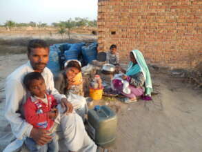 Family without proper kitchen