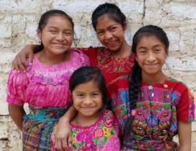 Girls are happy to attend school