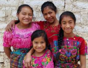 These girls are happy at the Rosa Moya Center.