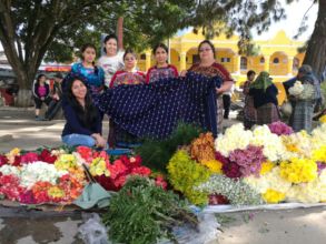 Fabric made in weaving school!