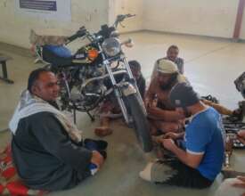 Motorcycle repair training for local communities