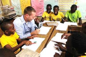 Nathan visits the Real Quality Junior School.
