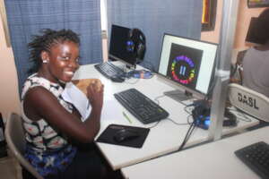 One happy student - warm smile