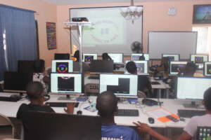 View from back of the computer lab