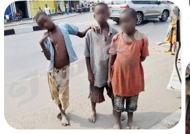 Feeding street children in Bukavu city.
