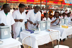 Health workers get ready for the campaign