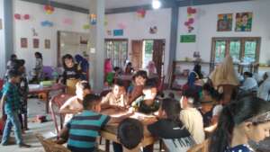playing children