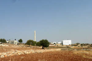 Kindergarten nr mosque w double minaret peace sign