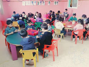 A busy day at Kindergarten