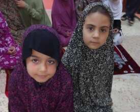 Children learning how to pray