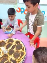 Having breakfast in the kindergarten