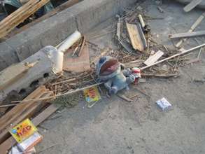 Toy near destroyed home, Rikuzen-Takata.