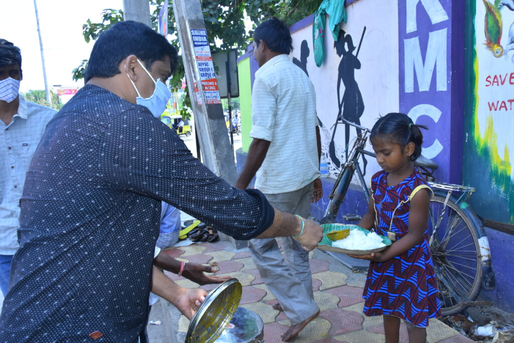 Donate Food for 50 Poor Homeless People in India