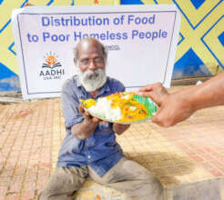 Donate Food for 50 Poor Homeless People in India