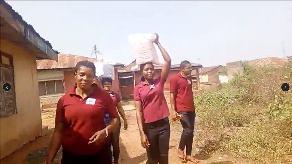 DIEF volunteers on the way to deliver, 2025