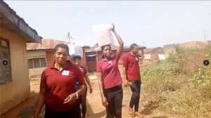 DIEF volunteers on the way to deliver, 2025