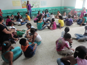 Boys and girls in workshop