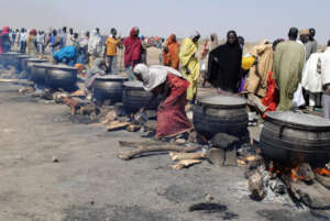 Cooking in the IDP Camp, Borno State, Nigeria