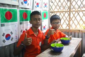 Lunch time at school